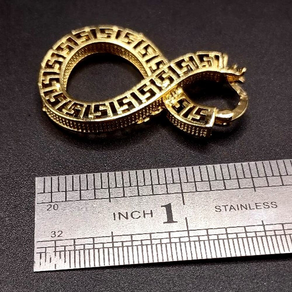 18k Gold Plated Boho Ethnic Figure 8 Dubai Earrings Lever Back Women's Gift